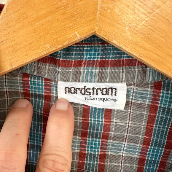 Vintage Nordstrom Town Square Plaid Blouse‎ - Picture 3 of 6